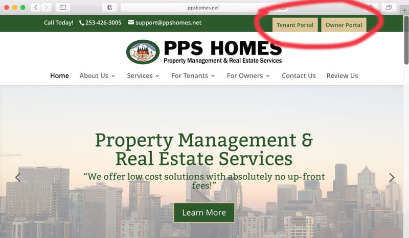 image of tenant, owner portal location
